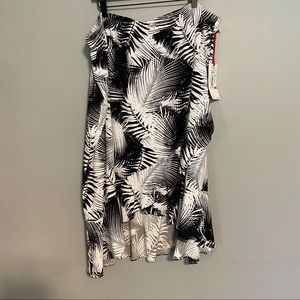 RUBY RD plus size floral elastic waist skirt